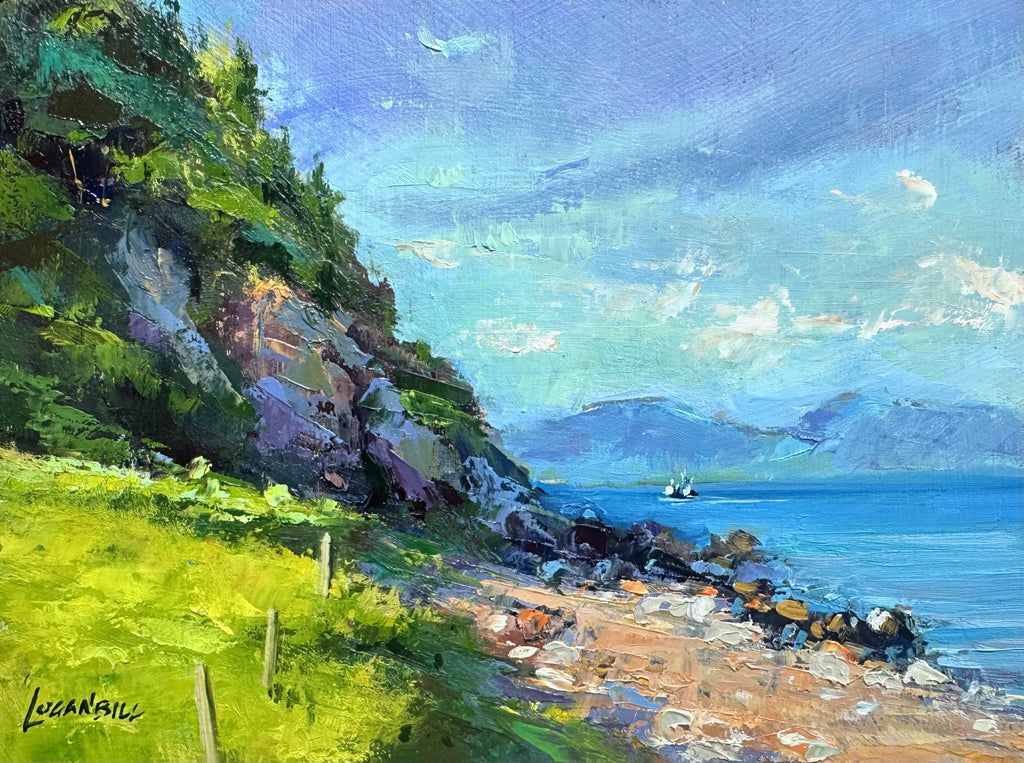 Kilbrannan Summer, 6x8" oil